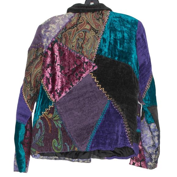 Tapestry Patch Vintage Jacket Patchwork Y2K Boho Art Teacher Eclectic Size Small - Picture 16 of 16